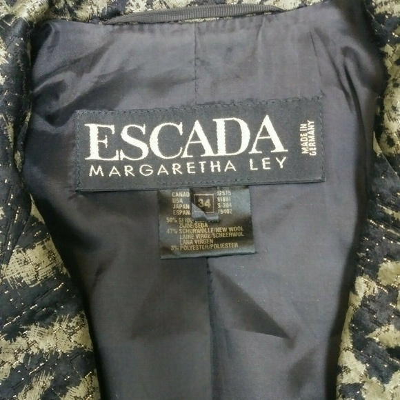 Vtg Escada Margaretha Ley Baroque Paisley Bazer - Picture 5 of 8